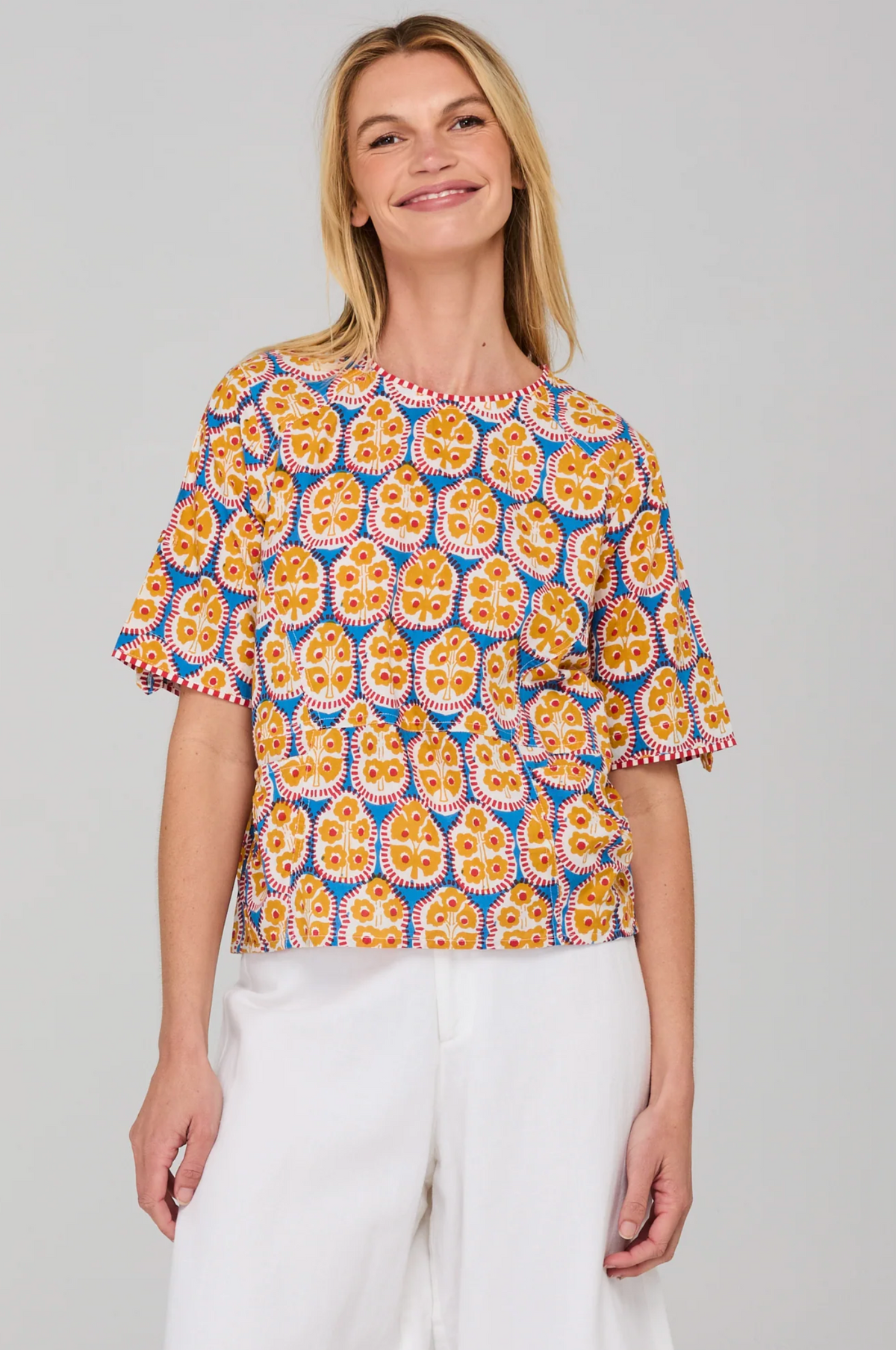 Boom Shankar Guru Top in Emilia Blue