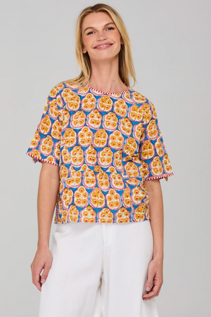 Boom Shankar Guru Top in Emilia Blue