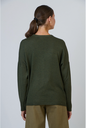 Namastai V Neckline Cardigan in Sludge