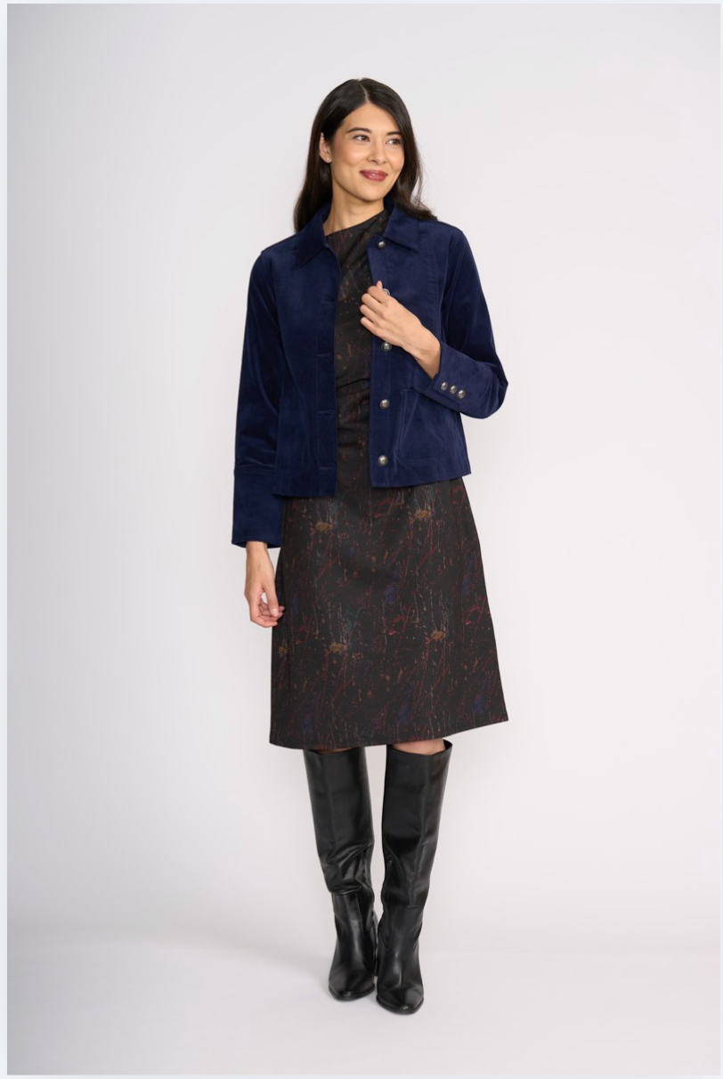 Foil Pre Re-Cord Jacket in Midnight