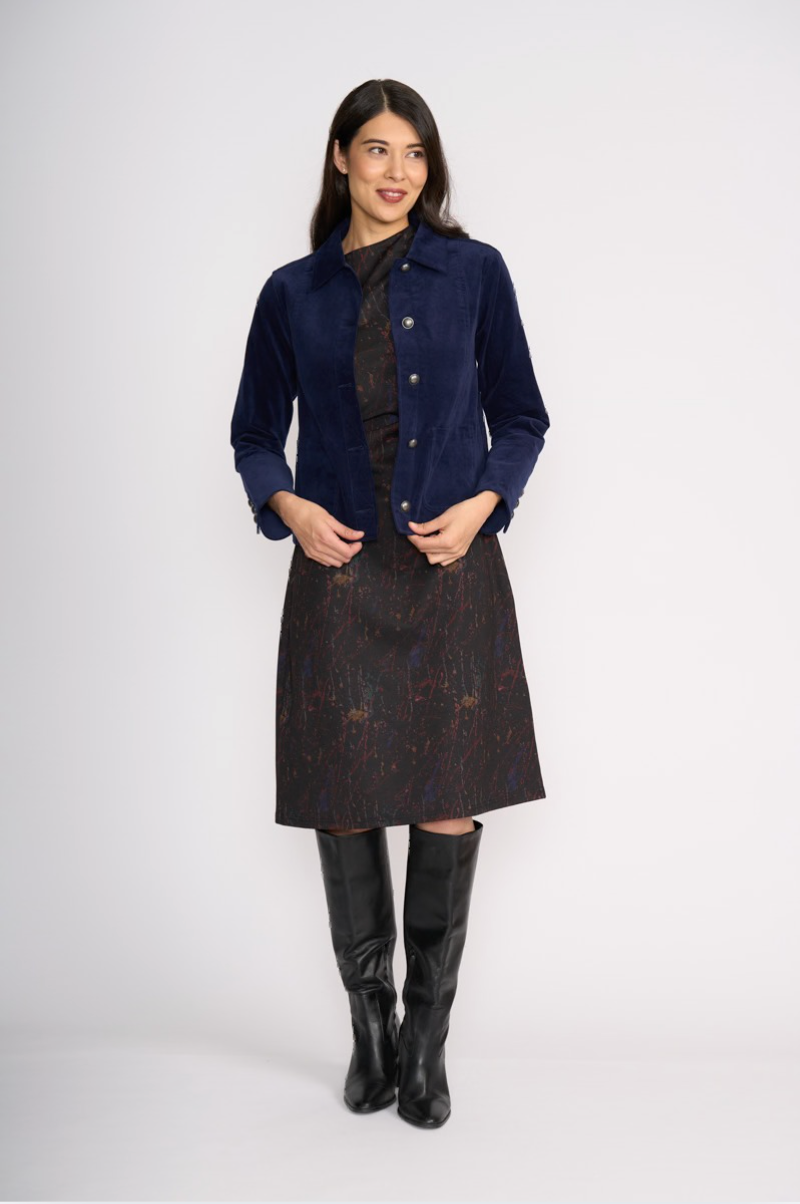 Foil Pre Re-Cord Jacket in Midnight