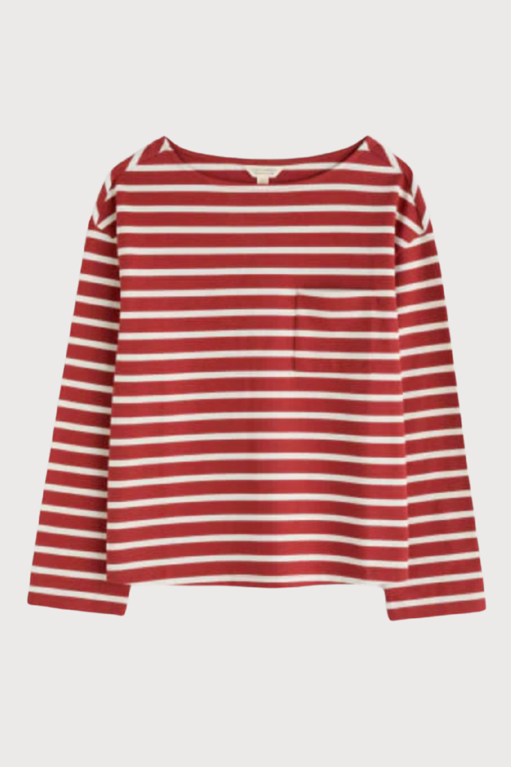 Seasalt Cornwall Beach Boat Top in Breton Red Sail Chalk