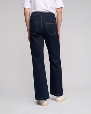 Vassalli Peace Wide Leg Full Length Jean in Ink Denim
