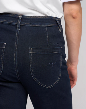 Vassalli Peace Wide Leg Full Length Jean in Ink Denim