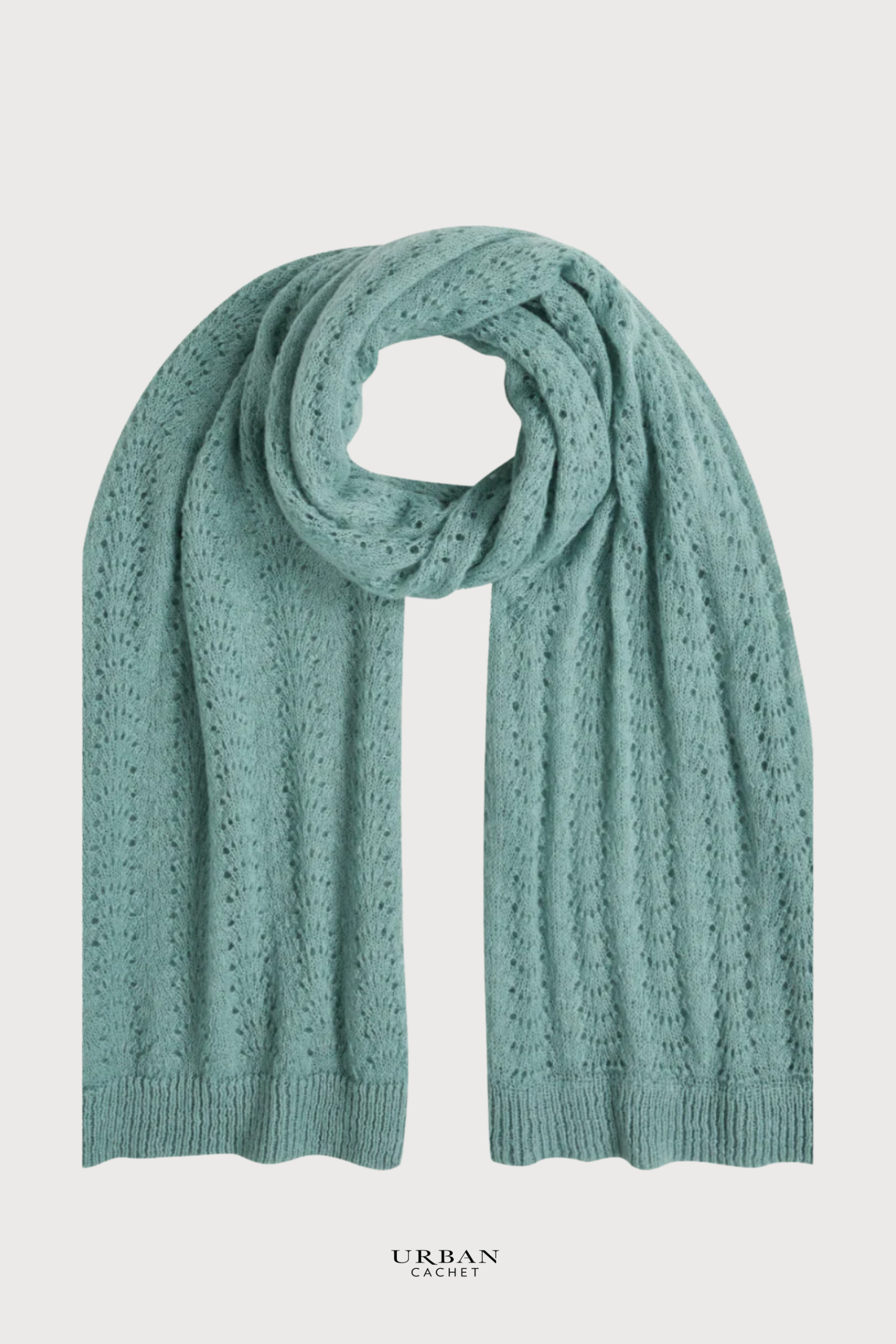 King Louie Scarf Ajour in Silver Green