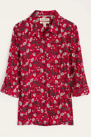Seasalt Cornwall Larissa Shirt in Winter Wildflower Carmine