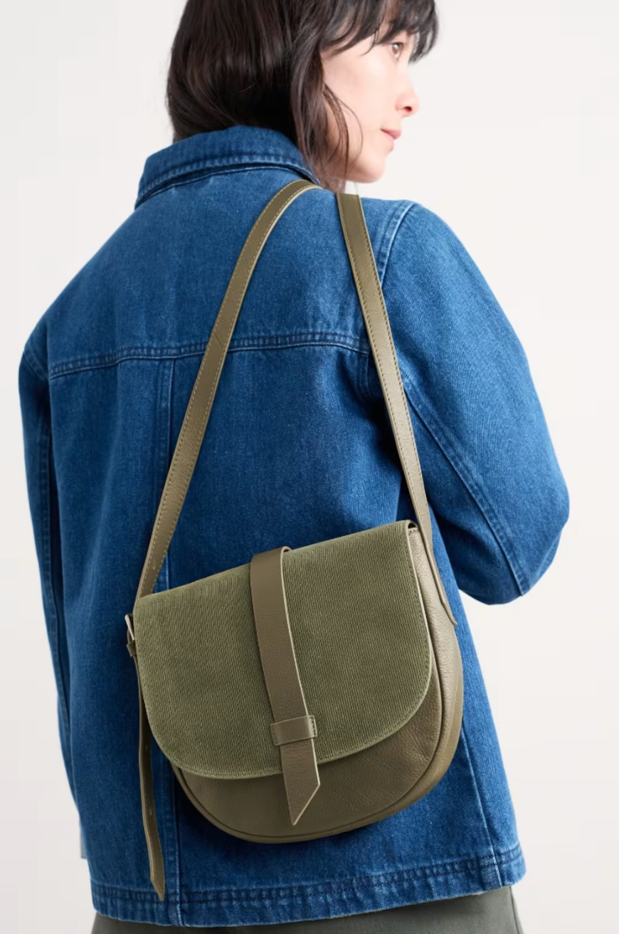 Seasalt Cornwall Bellevalia Cross Body Bag in Rich Olive