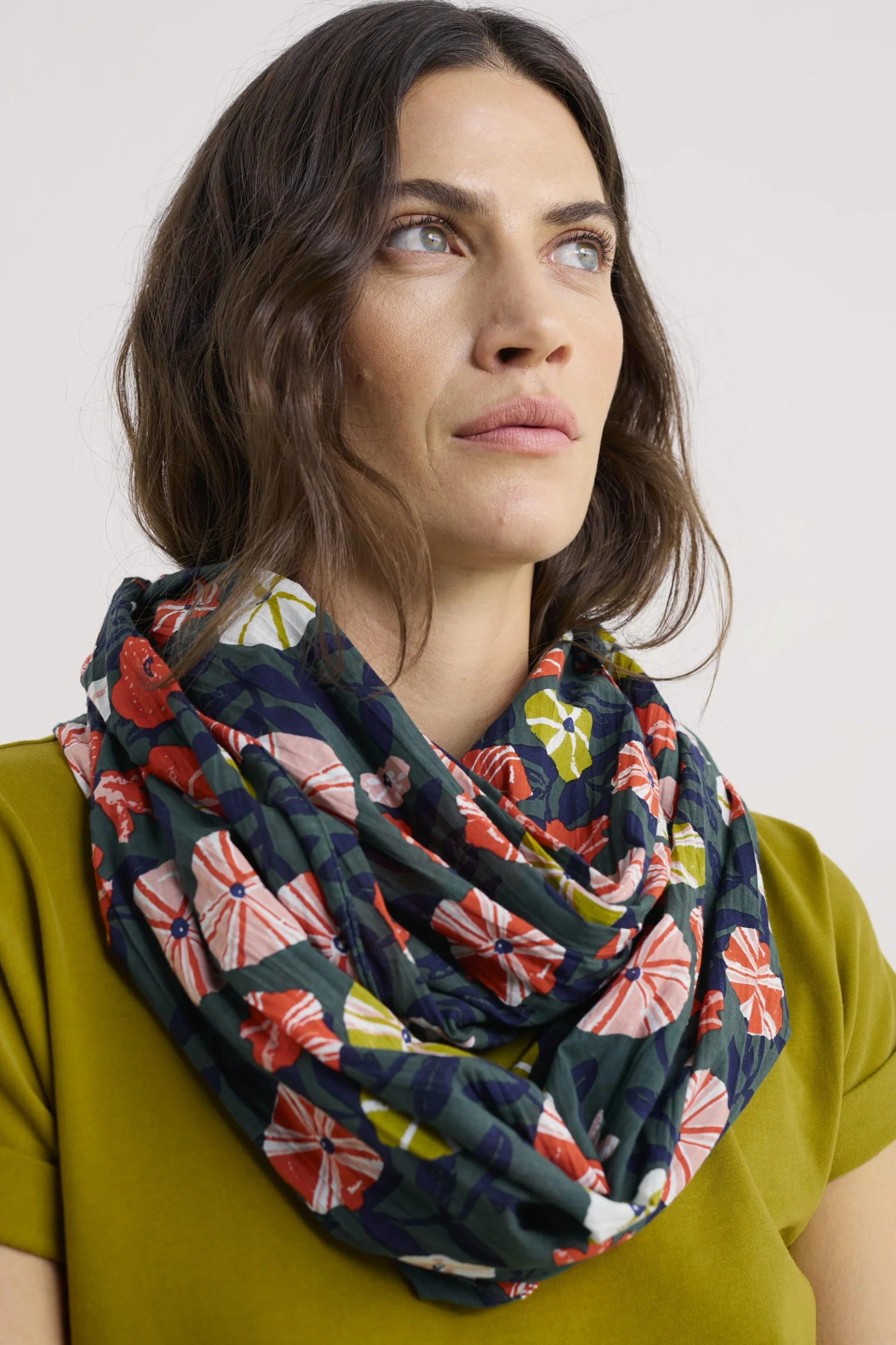 Seasalt Cornwall New Everyday Circle Scarf in Winding Petunias Grove