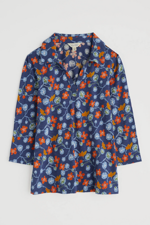 Seasalt Cornwall Wavecrest Shirt in Winding Nasturtiums Squall