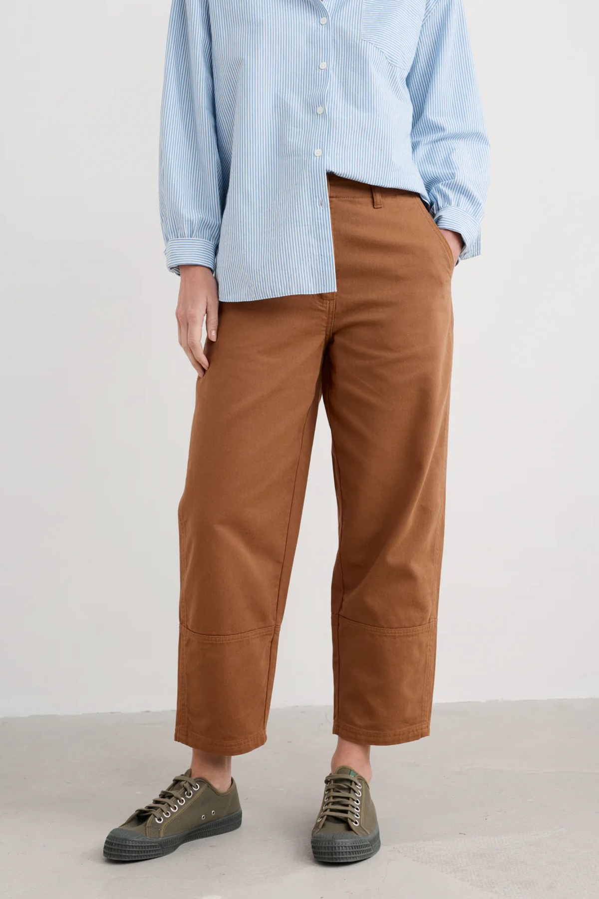 Seasalt Cornwall Painted Forms Trouser in Dark Flax