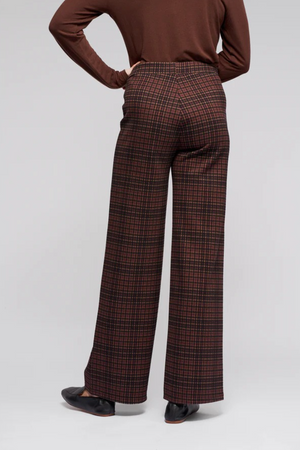 Vassalli Loft Pull On Wide Leg Full Length Ponti Pant in Cherry