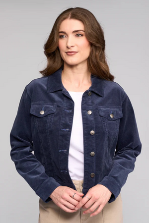 Vassalli Core Pinwale Denim Jacket in Slate