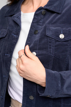 Vassalli Core Pinwale Denim Jacket in Slate