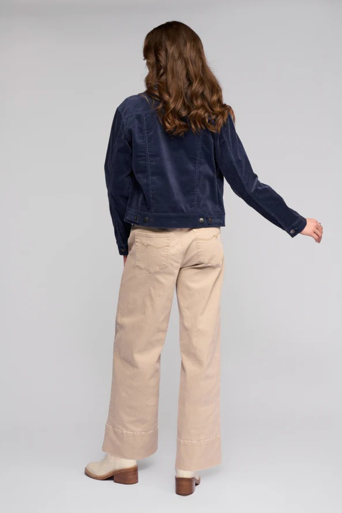 Vassalli Core Pinwale Denim Jacket in Slate