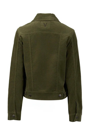 Vassalli Core Pinwale Denim Jacket in Deep Sage