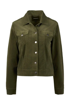 Vassalli Core Pinwale Denim Jacket in Deep Sage