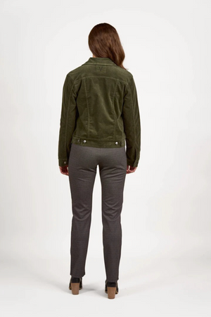 Vassalli Core Pinwale Denim Jacket in Deep Sage