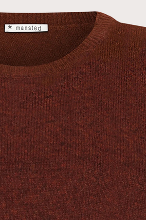 Mansted Denmark Mitos Lambswool Crew Vest in Spice