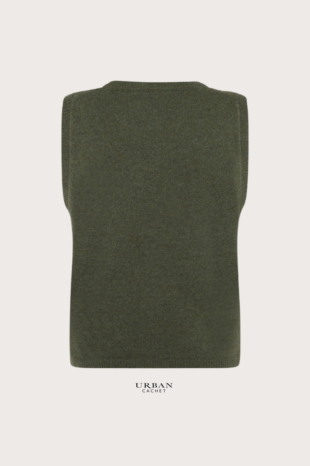 Mansted Denmark Mitos Lambswool Crew Vest in Forest