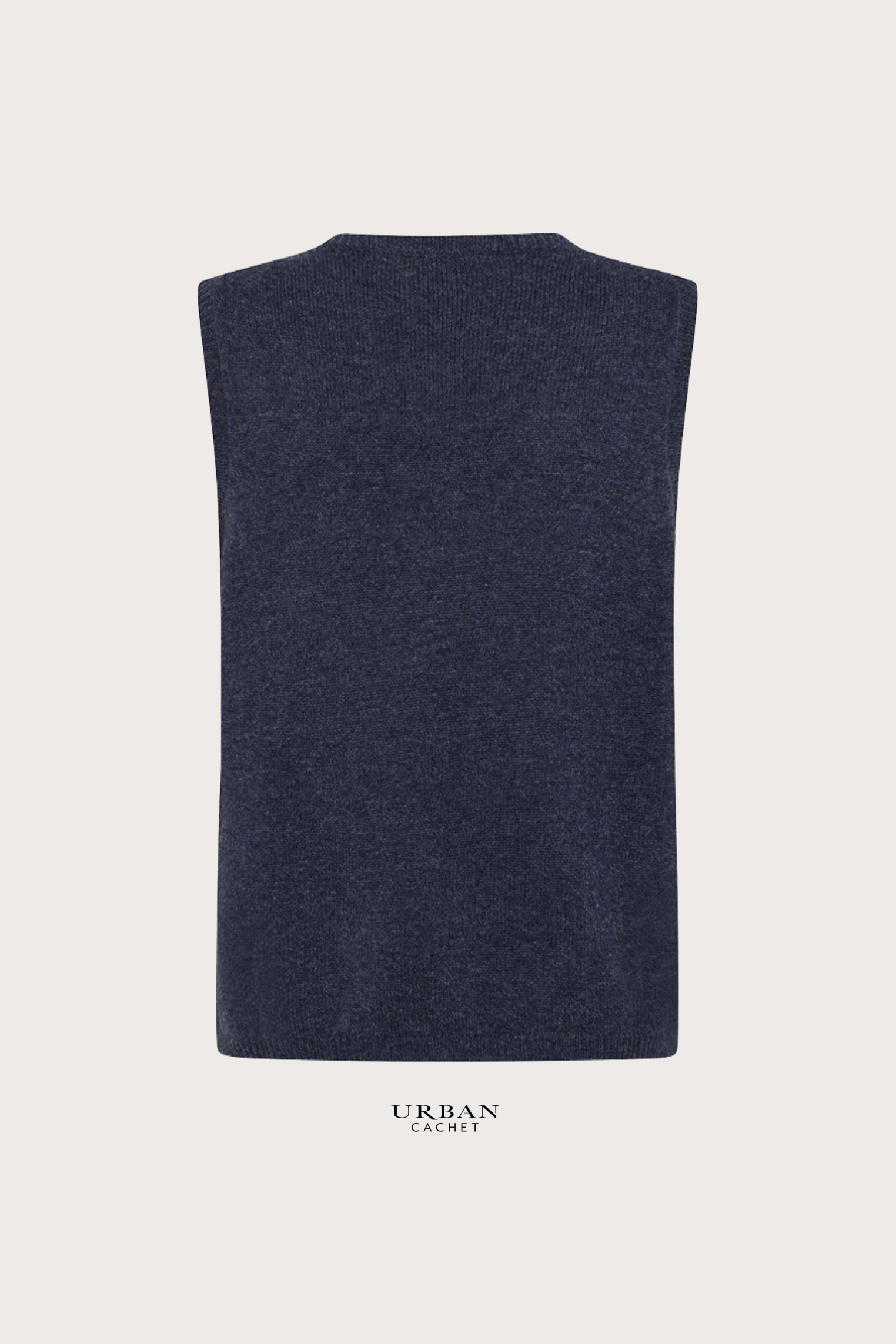 Mansted Denmark Mitos Lambswool Crew Vest in Soft Blue