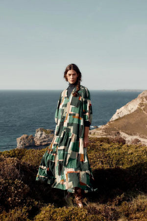 Seasalt Cornwall Windblown Dress in Aerial Field Coppice