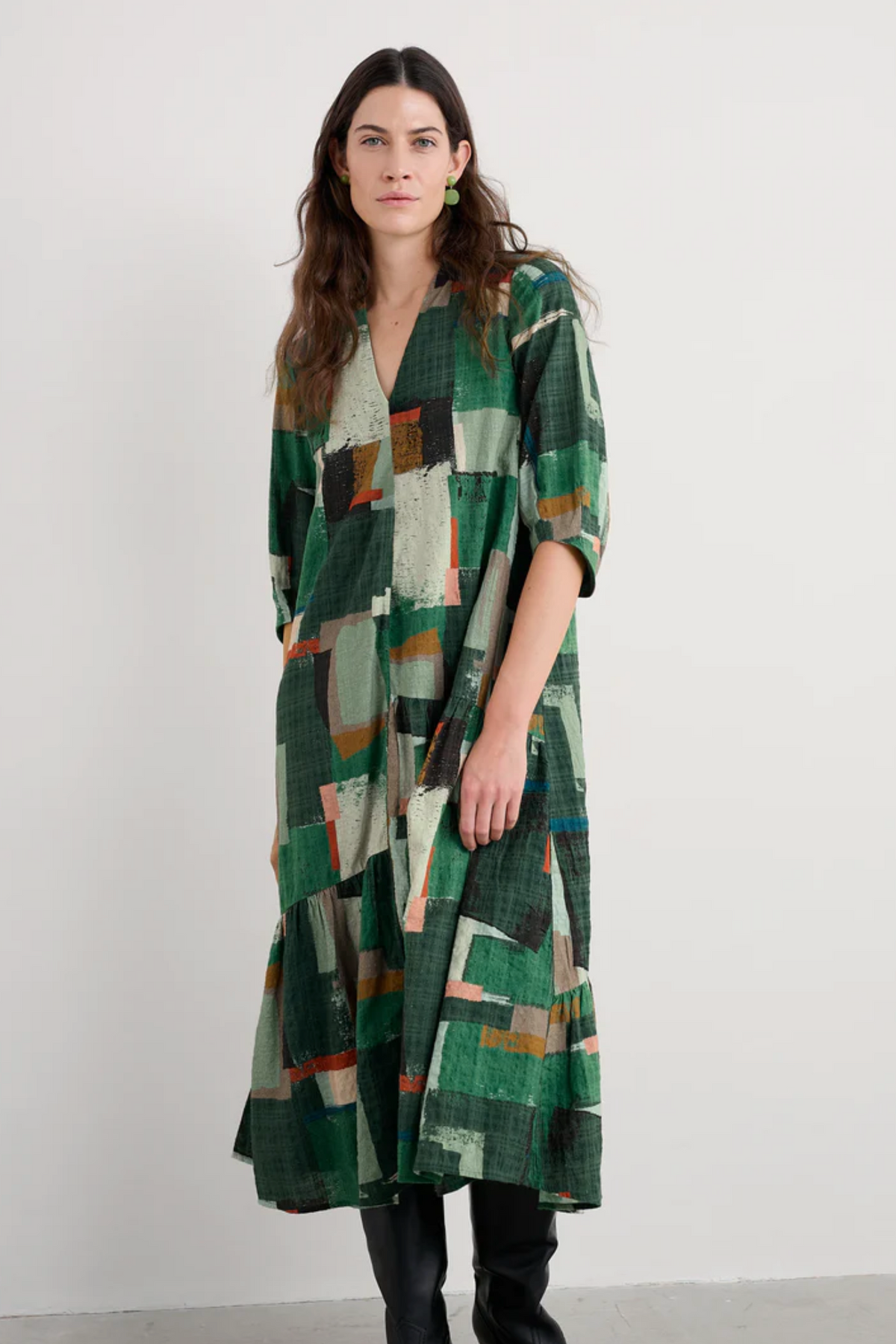 Seasalt Cornwall Windblown Dress in Aerial Field Coppice