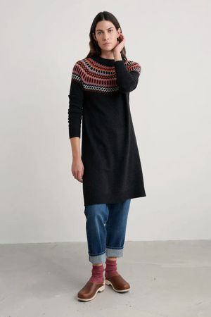 Seasalt Cornwall Bird Ring Dress in Modernist Elderberry Onyx