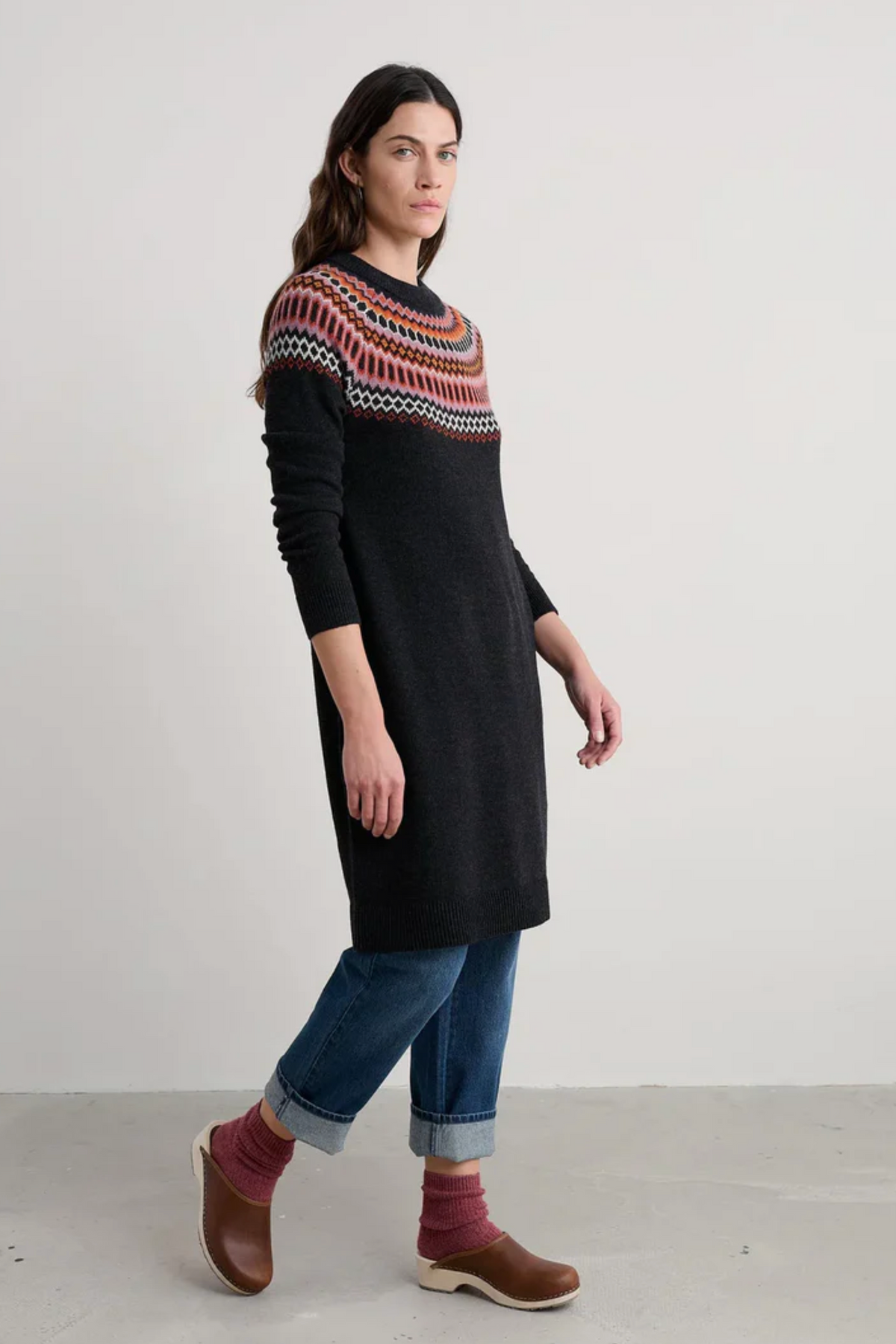 Seasalt Cornwall Bird Ring Dress in Modernist Elderberry Onyx