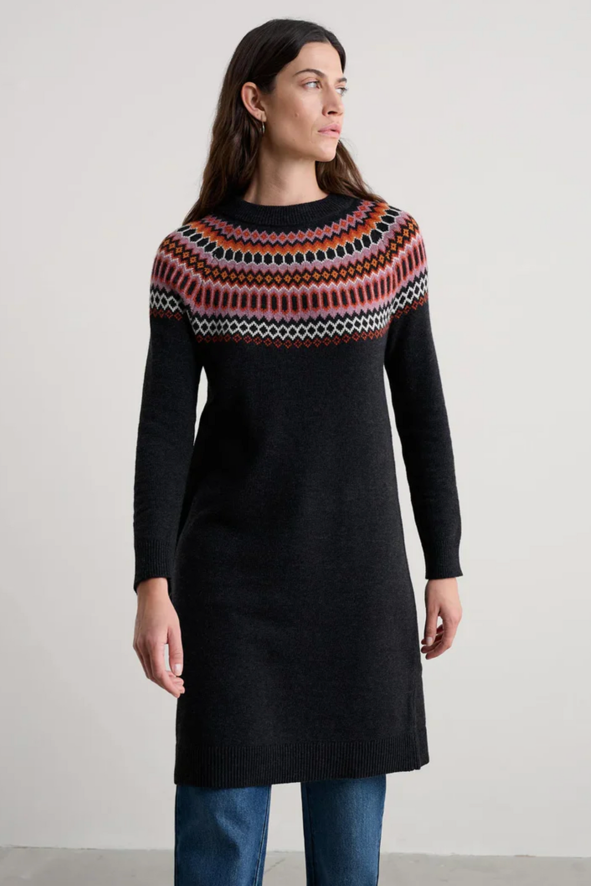 Seasalt Cornwall Bird Ring Dress in Modernist Elderberry Onyx