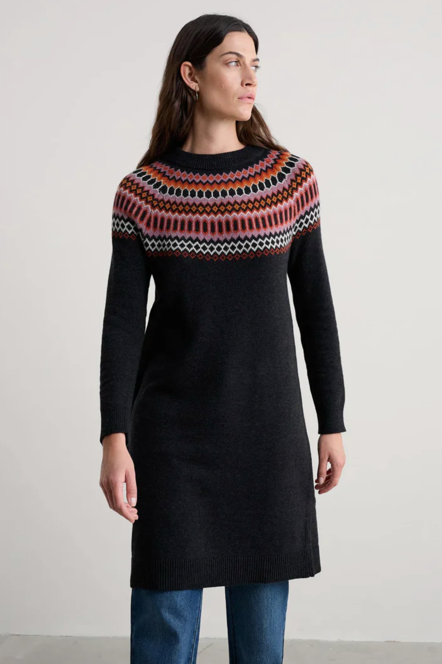 Seasalt Cornwall Bird Ring Dress in Modernist Elderberry Onyx