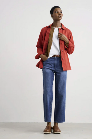 Seasalt Cornwall Long Field Jacket in Dark Cinnamon
