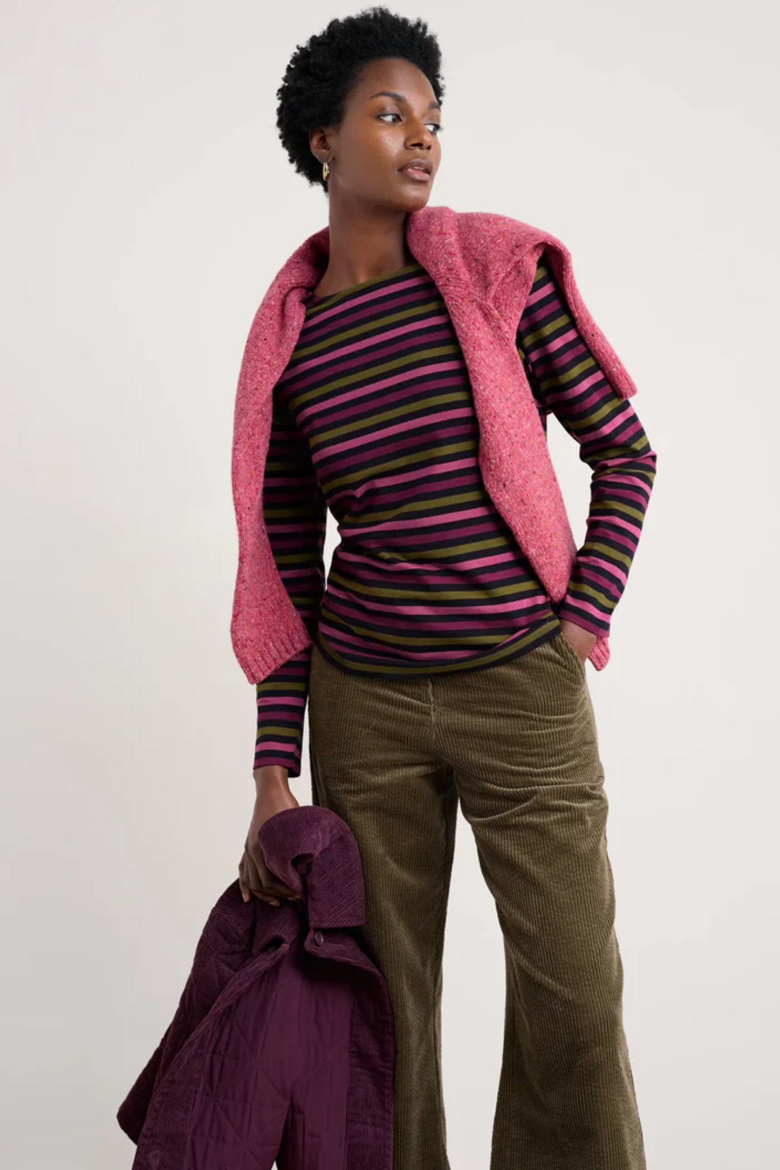 Seasalt Cornwall Sailor Shirt in Tri Mini Cornish Clove