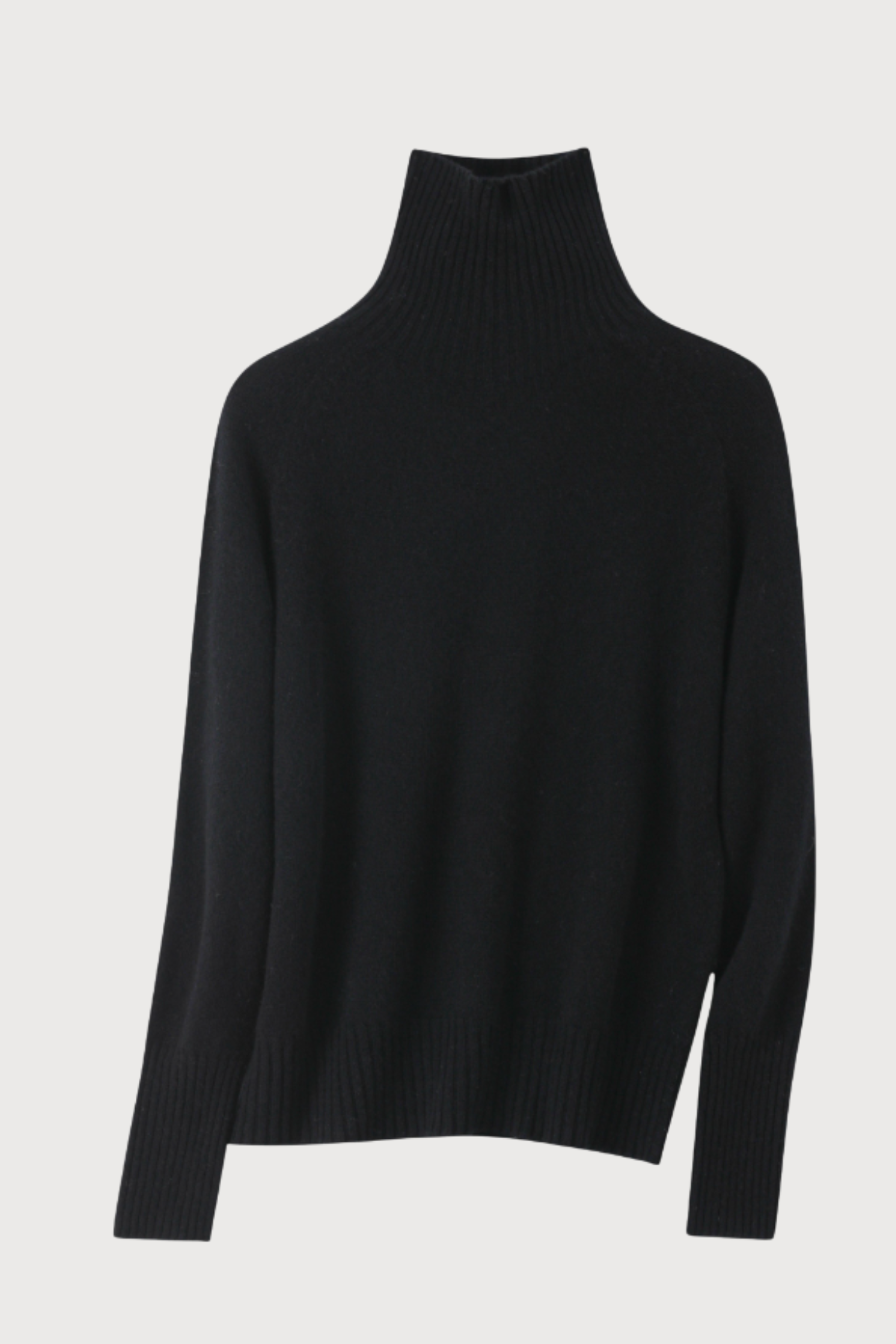 Stitch + Story Wool Funnel knit in Black