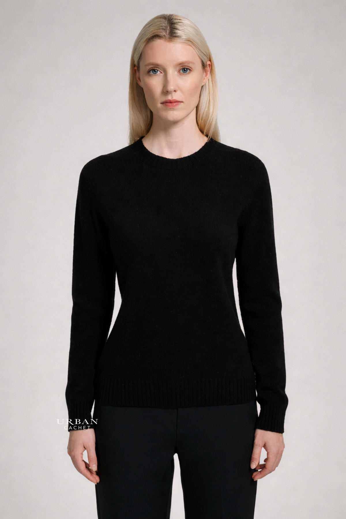 Stitch + Story Wool Classic Crew in Black