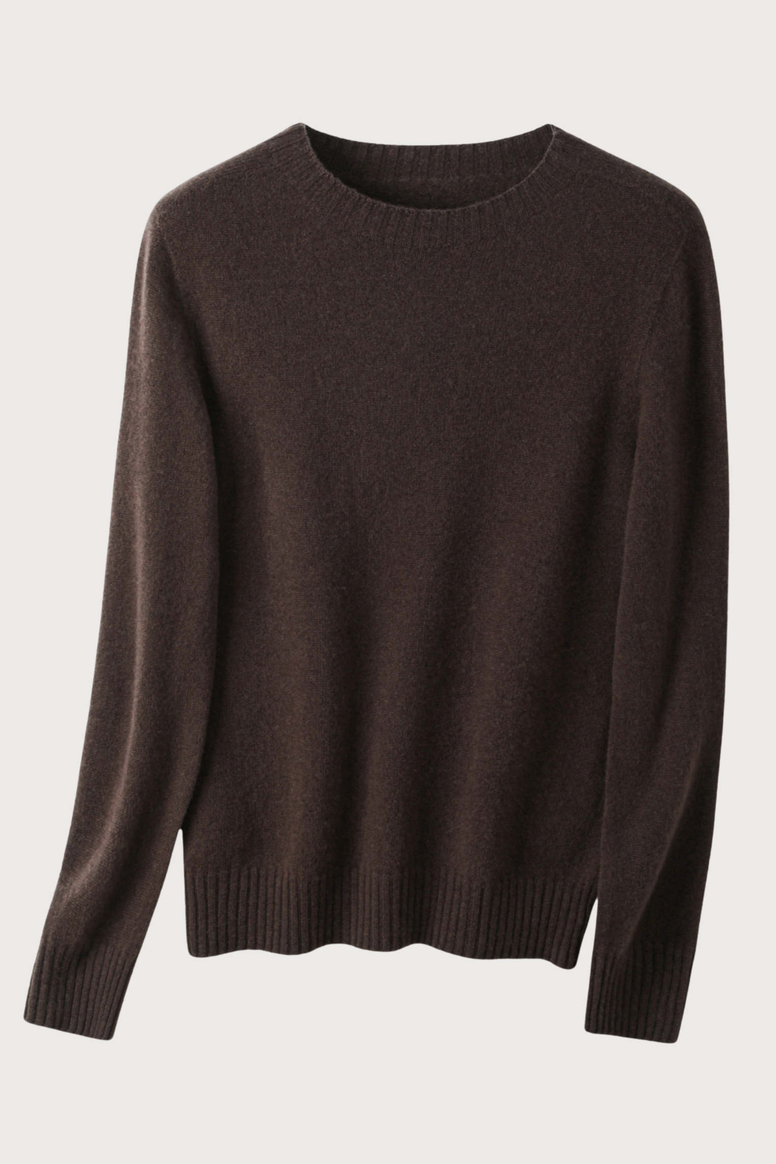 Stitch + Story Wool Classic Crew in Dark Brown