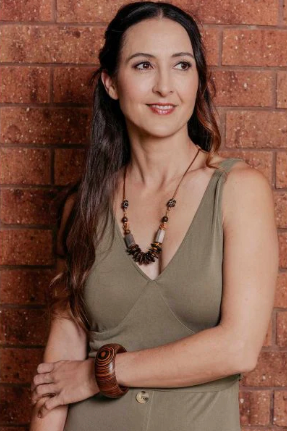Enhance Accessories Drift Necklace in Coffee