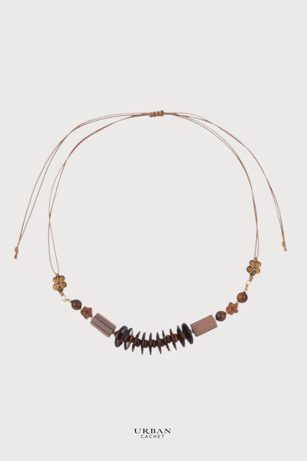 Enhance Accessories Drift Necklace in Coffee