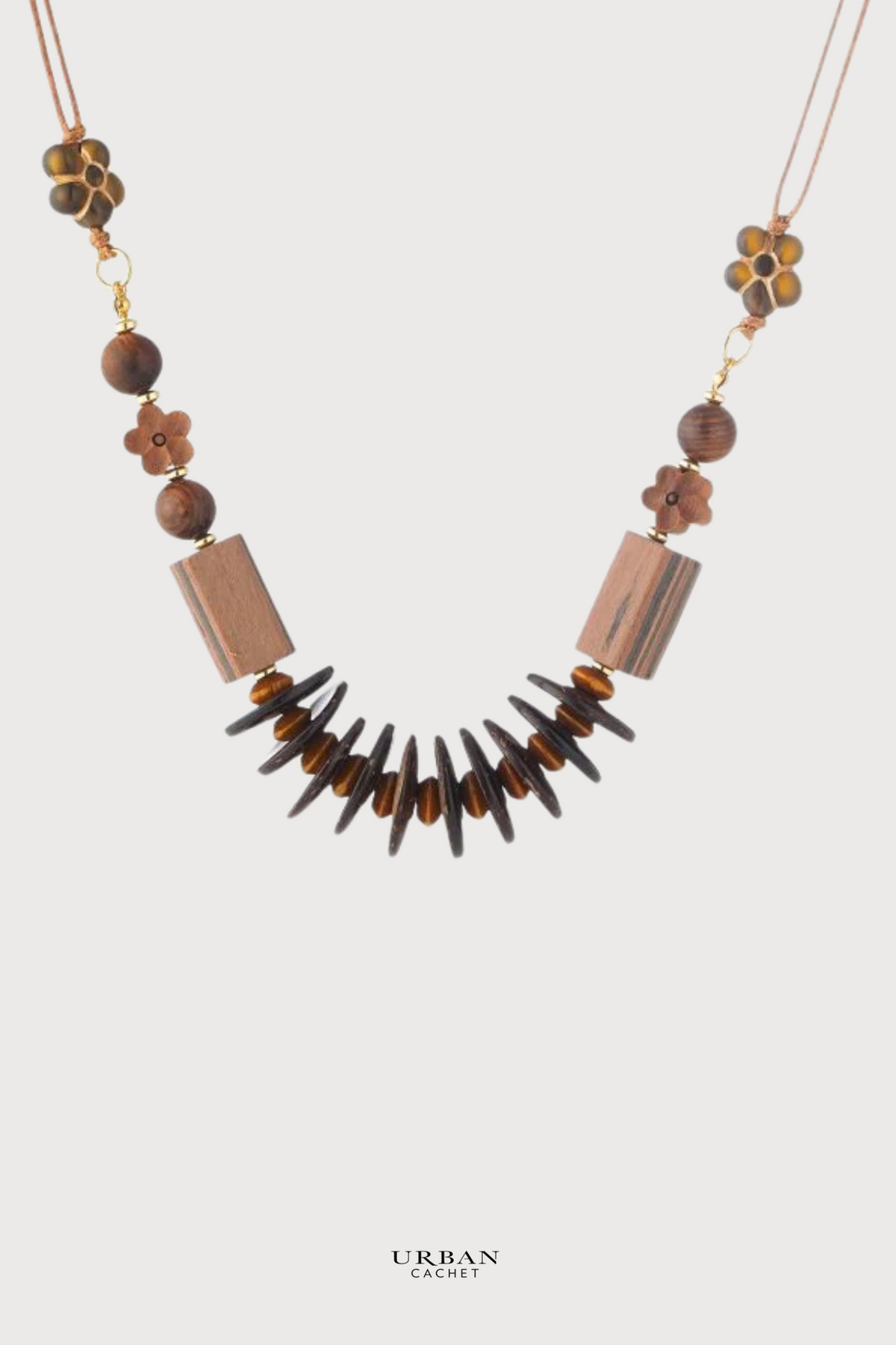 Enhance Accessories Drift Necklace in Coffee