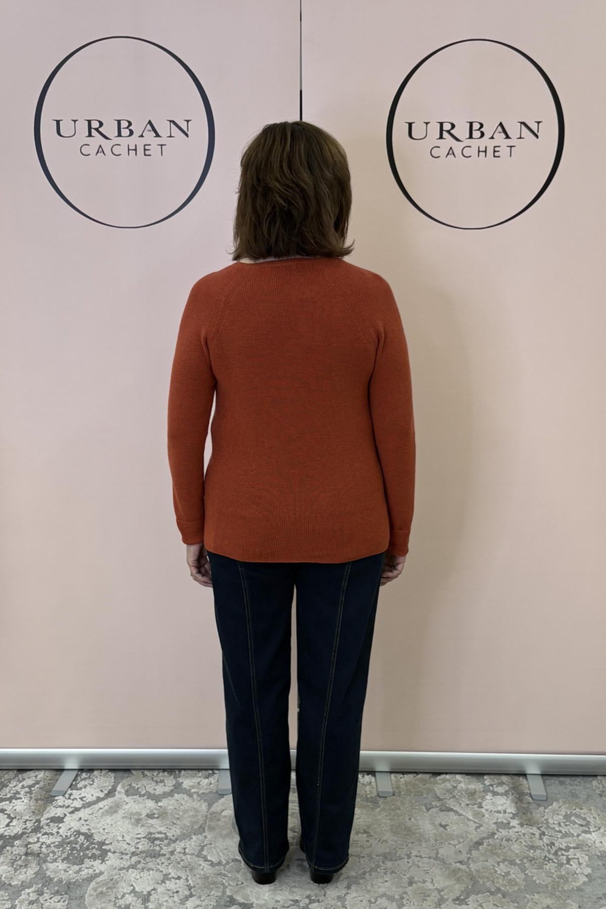 Mansted Denmark Ivory Raglan Cardi in Rust