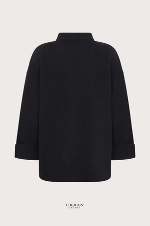 Mansted Denmark Bona Boiled Wool Jacket in Black