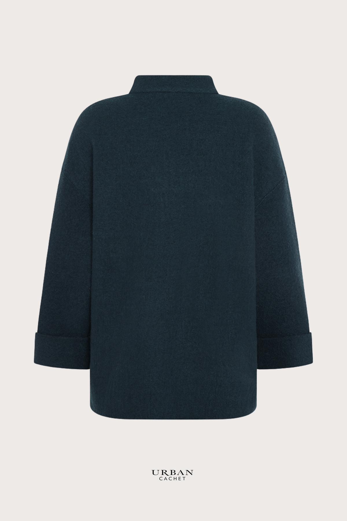 Mansted Denmark Bona Boiled Wool Jacket in Dark Aqua