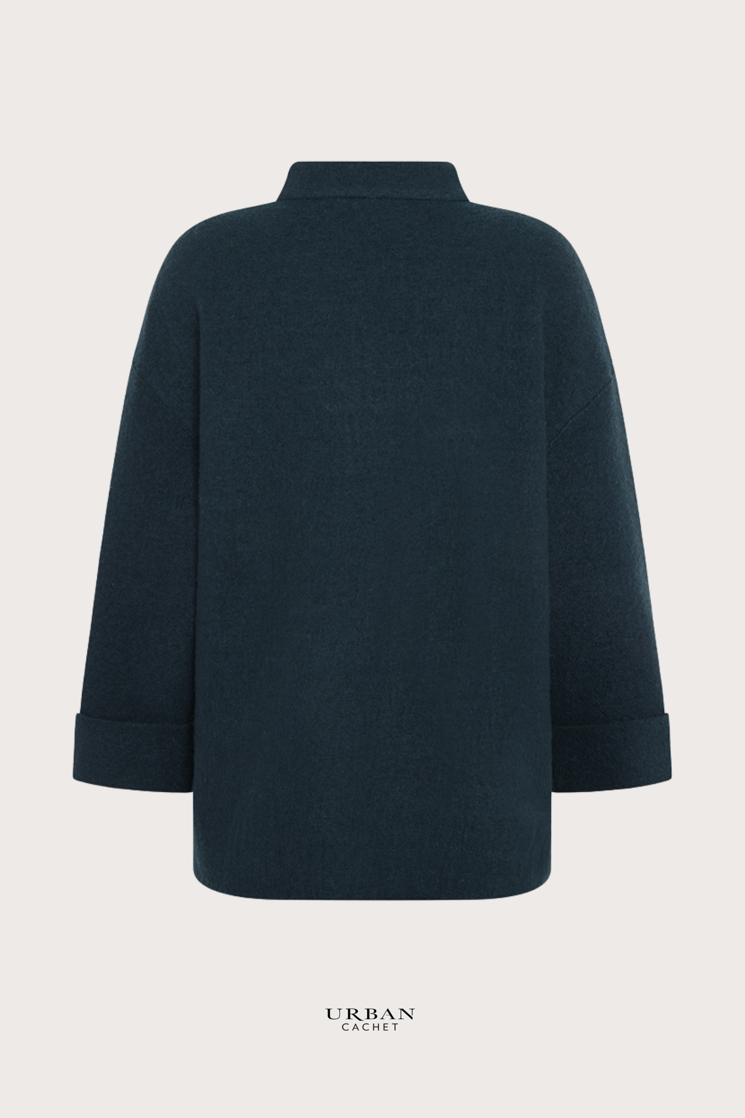 Mansted Denmark Bona Boiled Wool Jacket in Dark Aqua