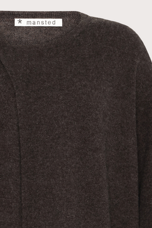 Mansted Denmark Harmony Yak Blend Clutch Cardi in Dark Brown