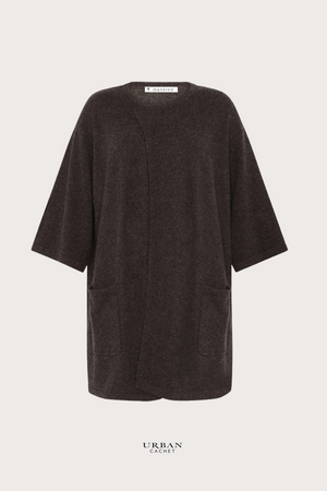 Mansted Denmark Harmony Yak Blend Clutch Cardi in Dark Brown