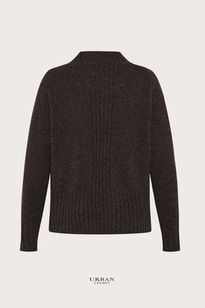 Mansted Denmark Hay Yak Blend Crew in Dark Brown
