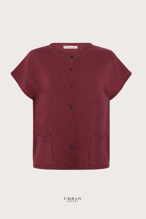 Mansted Denmark Haiku Yak Blend Vest in Ruby