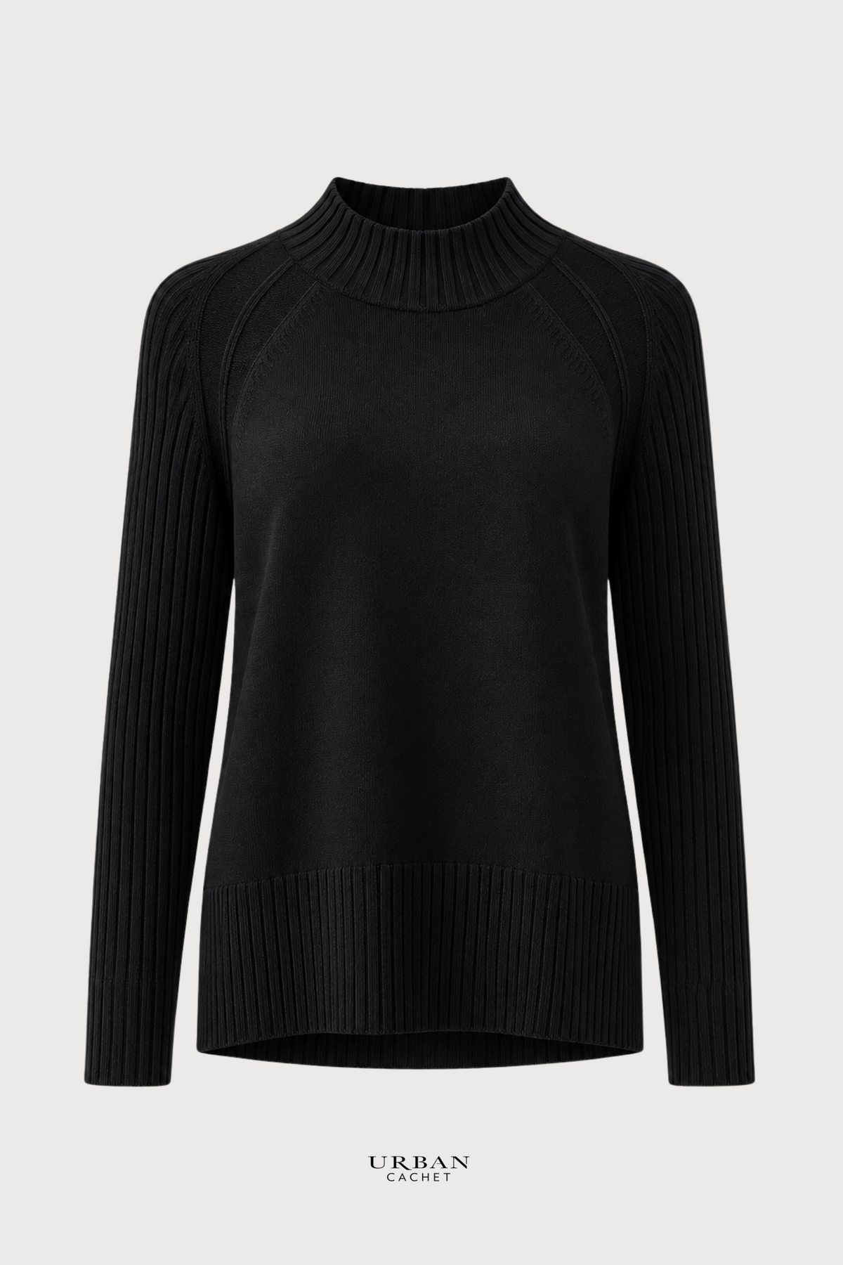 Foil Tread Carefully Sweater in Black