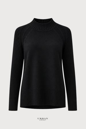 Foil Tread Carefully Sweater in Black