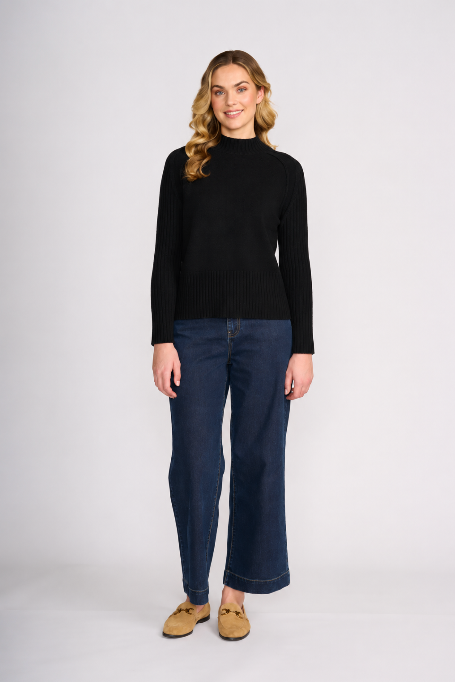 Foil Tread Carefully Sweater in Black