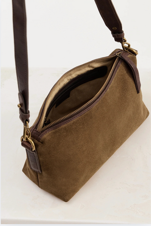 JUJU & Co Suede Teddy Bag in Chestnut